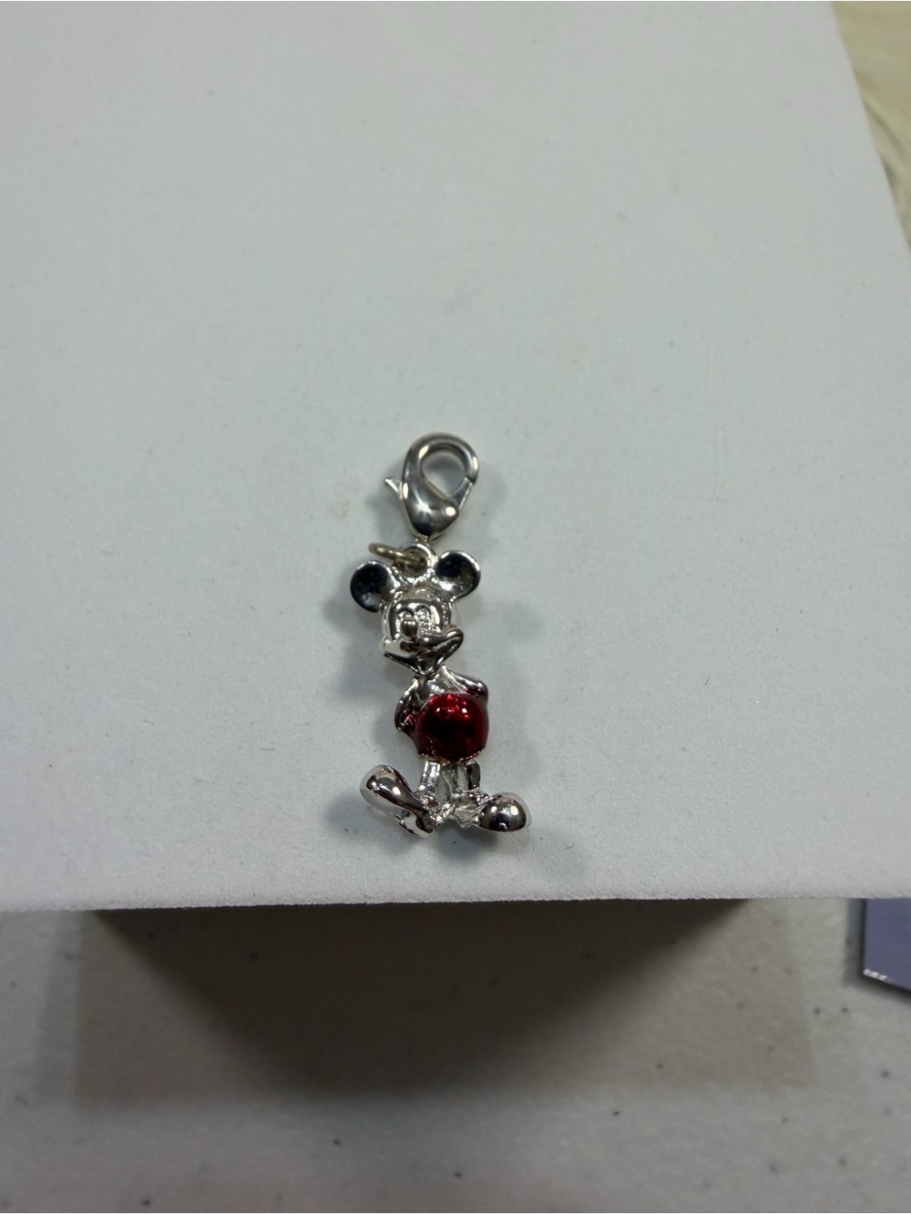 💙3/$20💙 Disney Silver-tone Mickey Mouse bracelet Charm with Red Accent